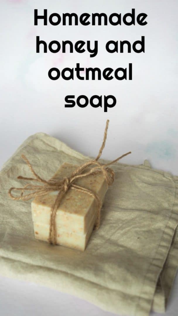 Homemade honey and oatmeal soap