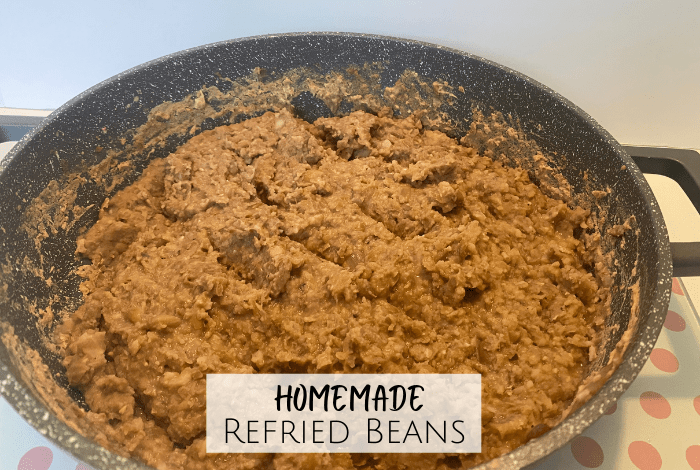 Homemade refried beans