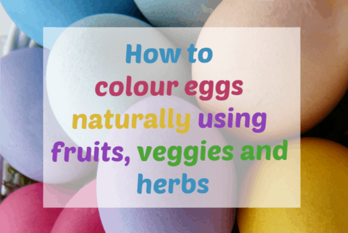 How to colour eggs naturally using fruits, veggies and herbs.