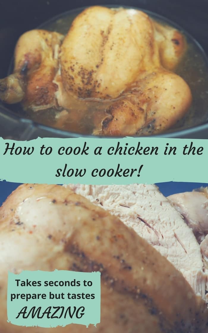 How to cook a whole chicken in the slow cooker.... | The Diary of a ...