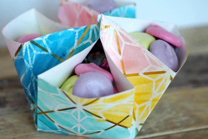 How to make a DIY paper basket - perfect for treats and gifts....