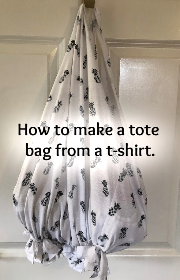 How to make a tote bag from a t-shirt.