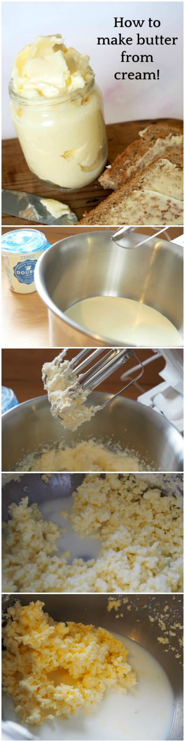 How to make butter from cream.... The Diary of a Frugal Family