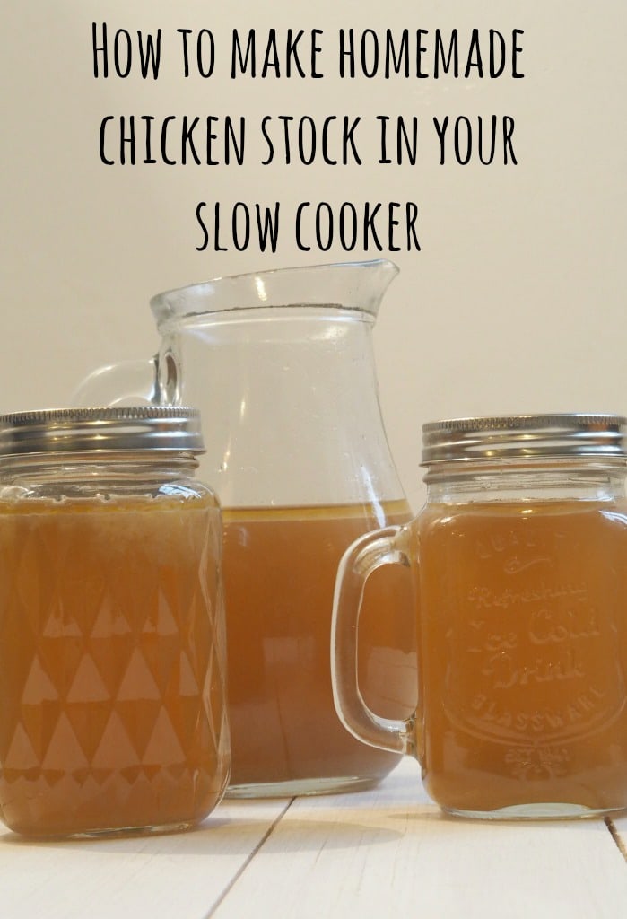 How to make homemade chicken stock in your slow cooker....