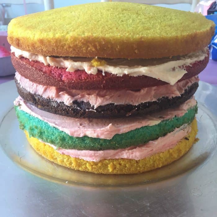 How to make homemade rainbow layer cake