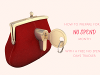 How to prepare for a no spend month with a free no spend days tracker. (1)