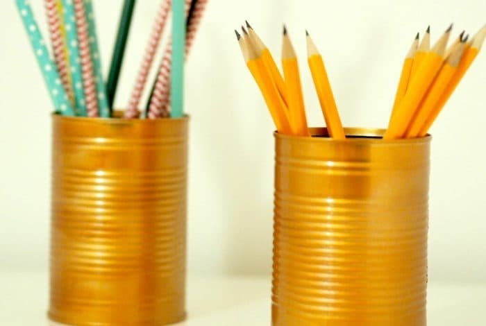 How to turn a tin can from the recycling pile into something pretty....