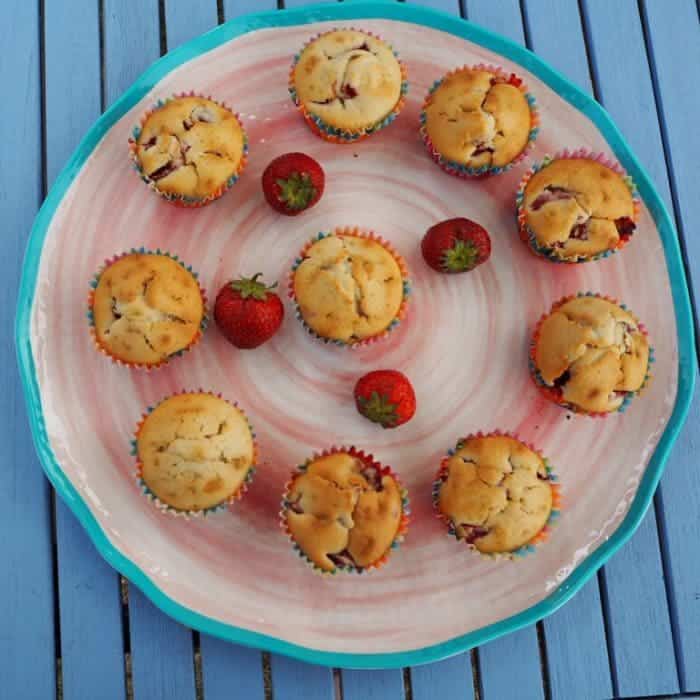 Heavenly Fresh Strawberry Muffins!
