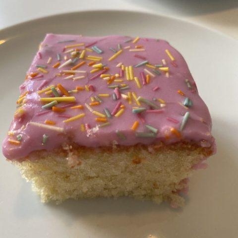 This tasty school dinner cake is guaranteed to take you back to your school days!
