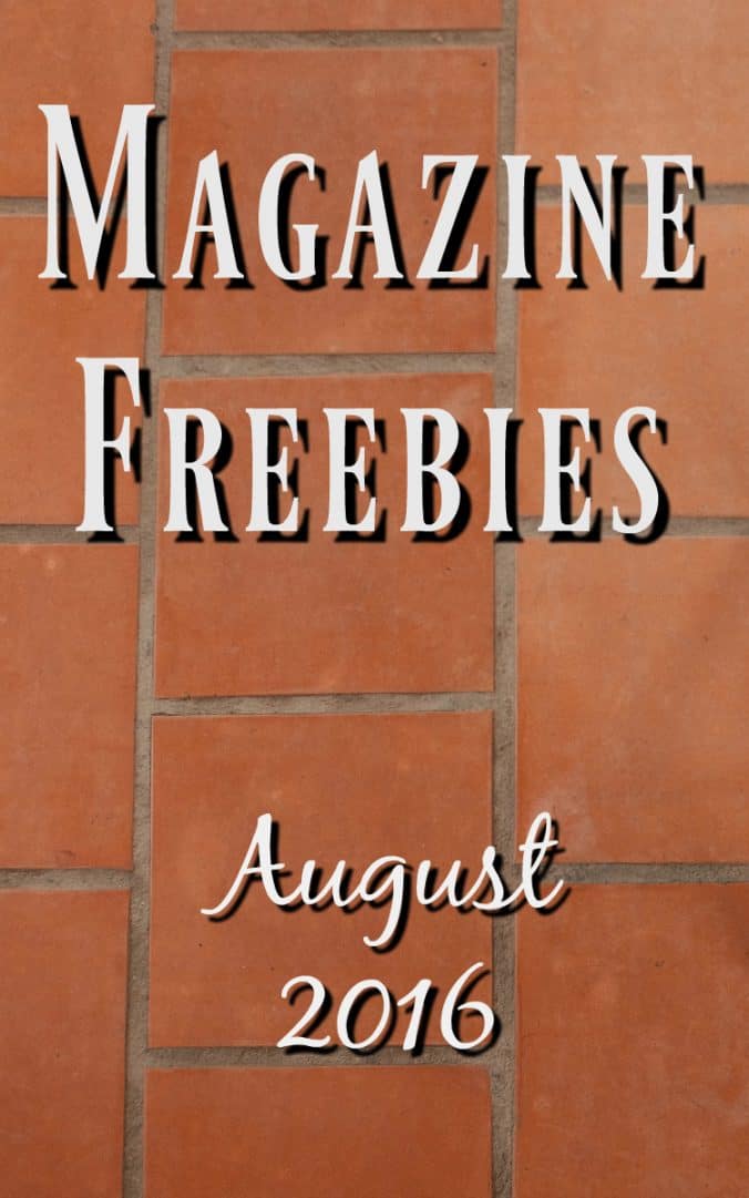 August Magazine freebies - August 2016