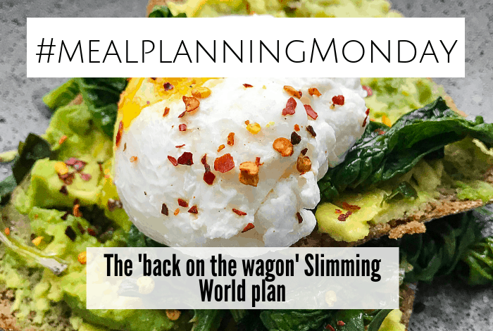 #MealPlanningMonday - the 'back on the wagon' edition....