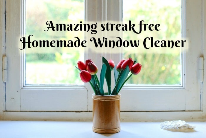 My secret to streak free windows is my amazing streak free Homemade Window Cleaner which costs pennies and works way better than shop bought equivalents!