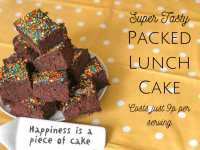 Chocolate Packed Lunch Cake (between 9p and 11p per slice)....