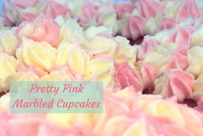Pretty Pink Marbled Cupcakes