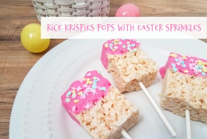 Rice Krispies Pops with Easter Sprinkles
