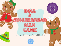 Roll a gingerbread man family game....
