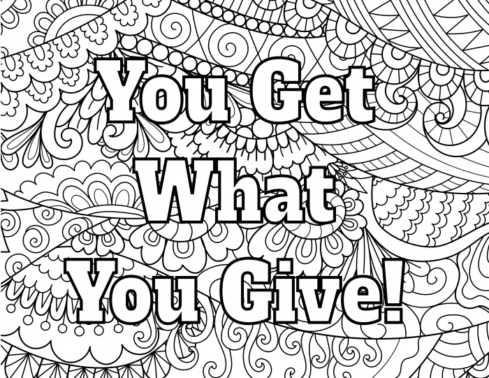 Motivational Colouring pages for grown ups