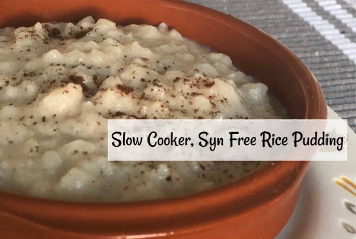 Slow Cooker, Syn Free Rice Pudding