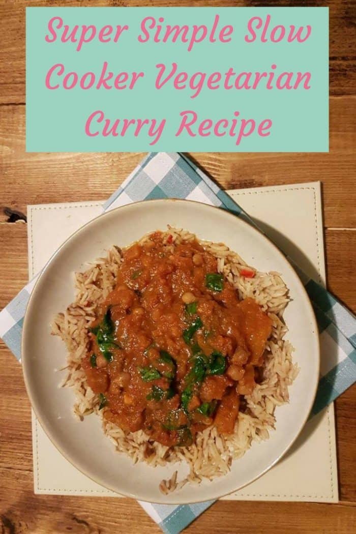 Super Simple Slow Cooker Vegetarian Curry Recipe....