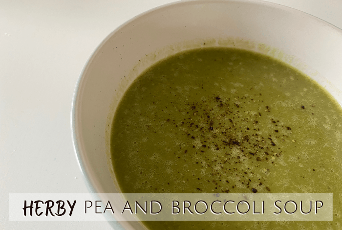 Herby pea and broccoli soup - easy to make and super tasty!