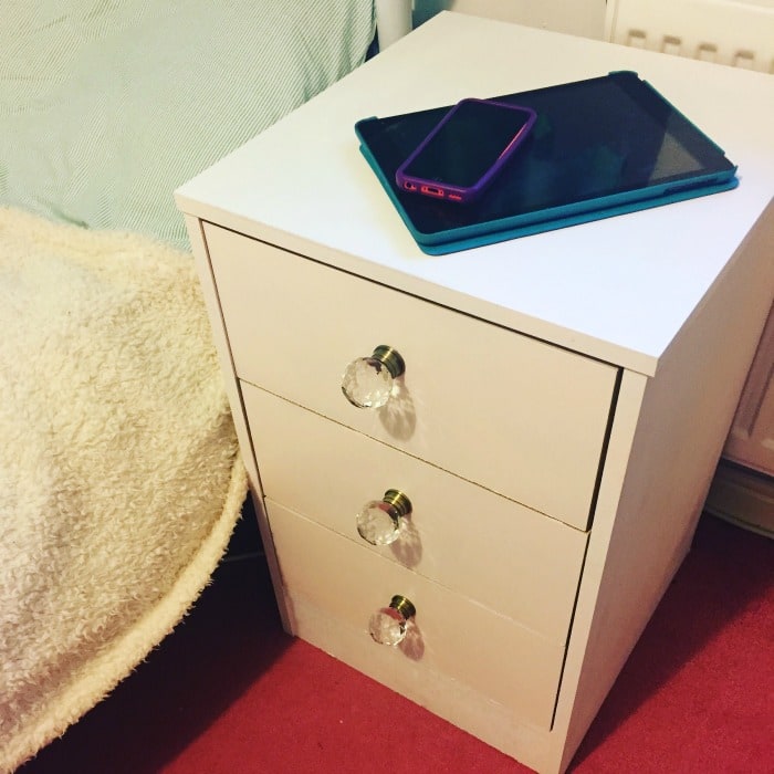 The finished bedside cabinet