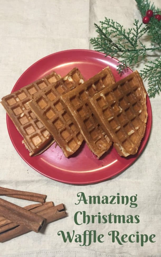 Christmas Waffle Recipe.  The Diary of a Frugal Family