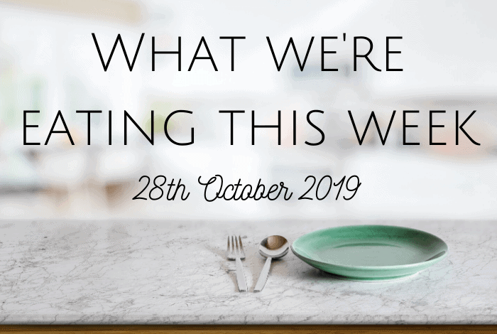 This week's batch cooking meal plan