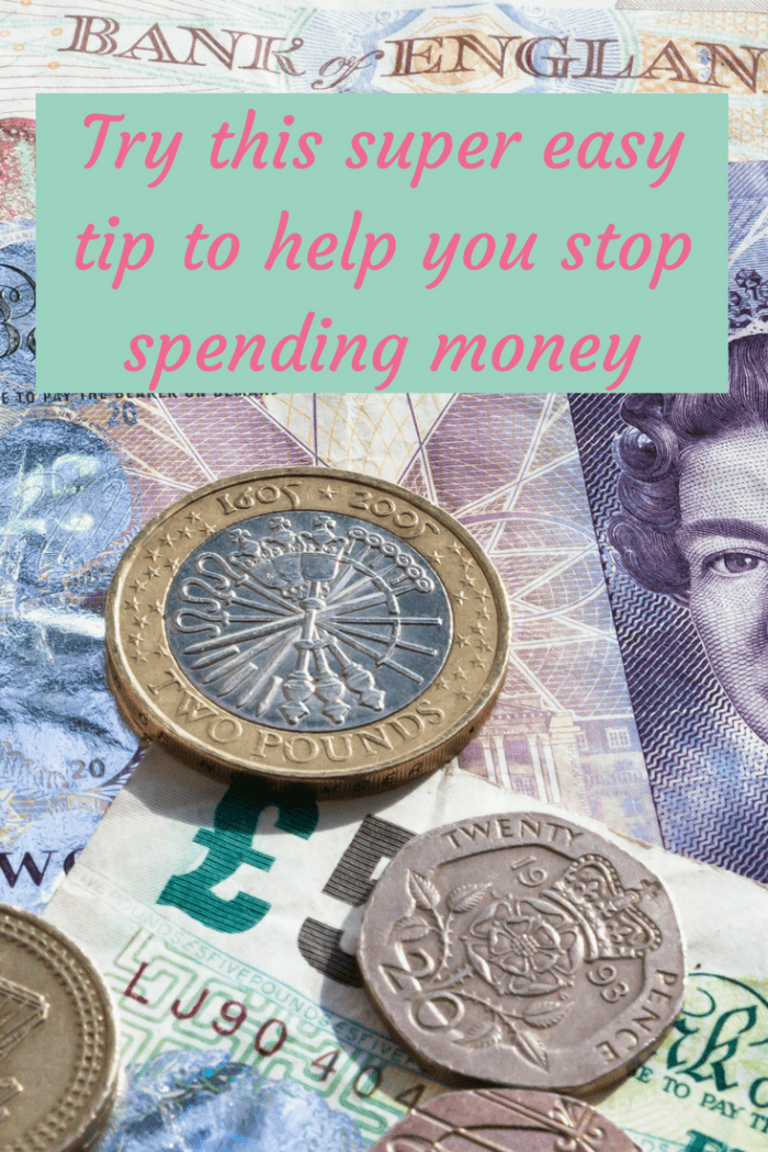 Try this super easy tip to help you stop spending money.
