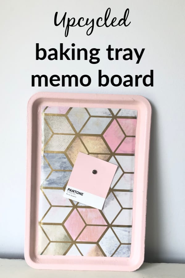Upcycled magnetic baking tray memo board! #DIY #craft #upcycle #wastenotwantnot