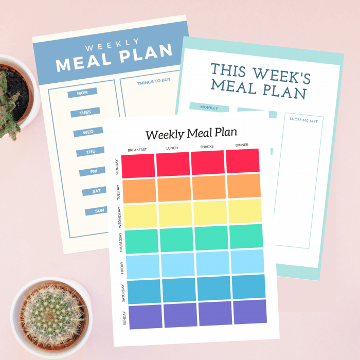 Six Meal Planning Templates