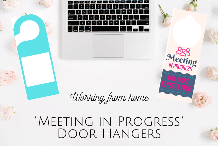  'Meeting in Progress' door hangers