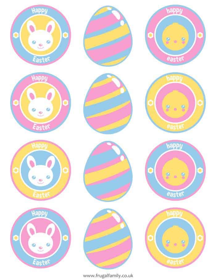 Free Printable - Easter Cupcake Toppers